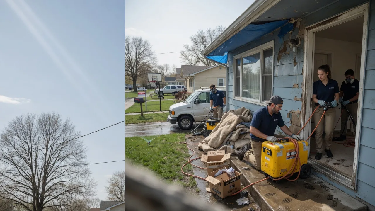 Basement Flood Cleanup in Little York, IL near me